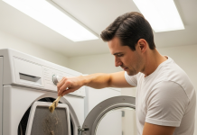 Meticulously Cleaning Lint From Dryer Screen Man’s Last Escape in Life